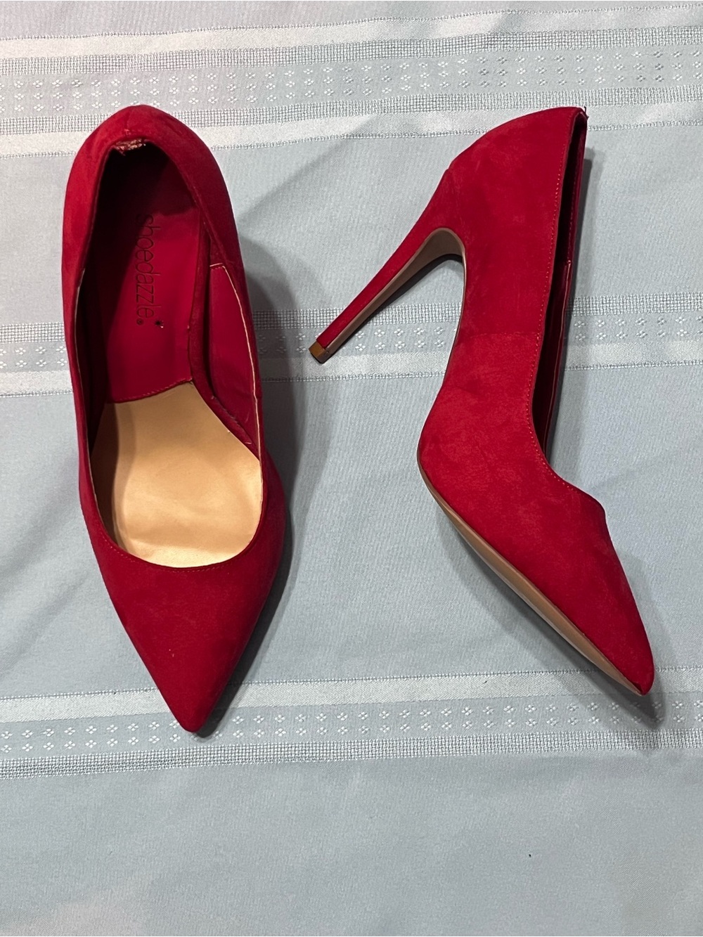 Shoe Dazzle Red Pointed-Toe Stiletto Pumps